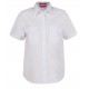 Ladies Epaulette Short Sleeve Shirt (White)