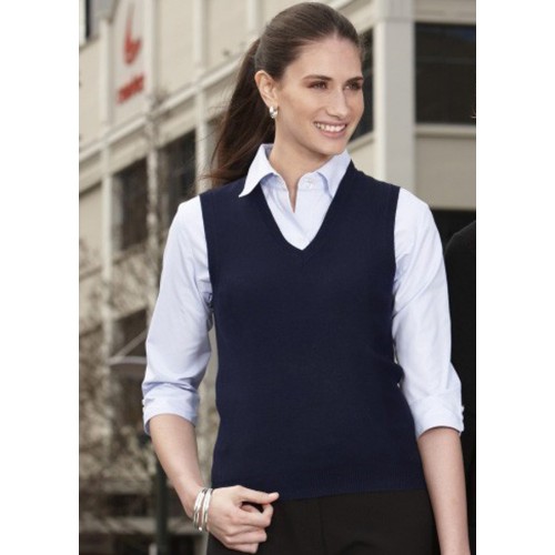 Ladies Knit Vest (Navy)