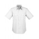 Mens Epaulette Short Sleeve Shirt (White)