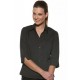 Ladies Climate Smart 3/4 Sleeve Semi-Fitted Shirt (Charcoal)