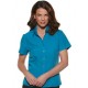 Ladies Climate Smart Short Sleeve Semi-Fitted Shirt (Teal)